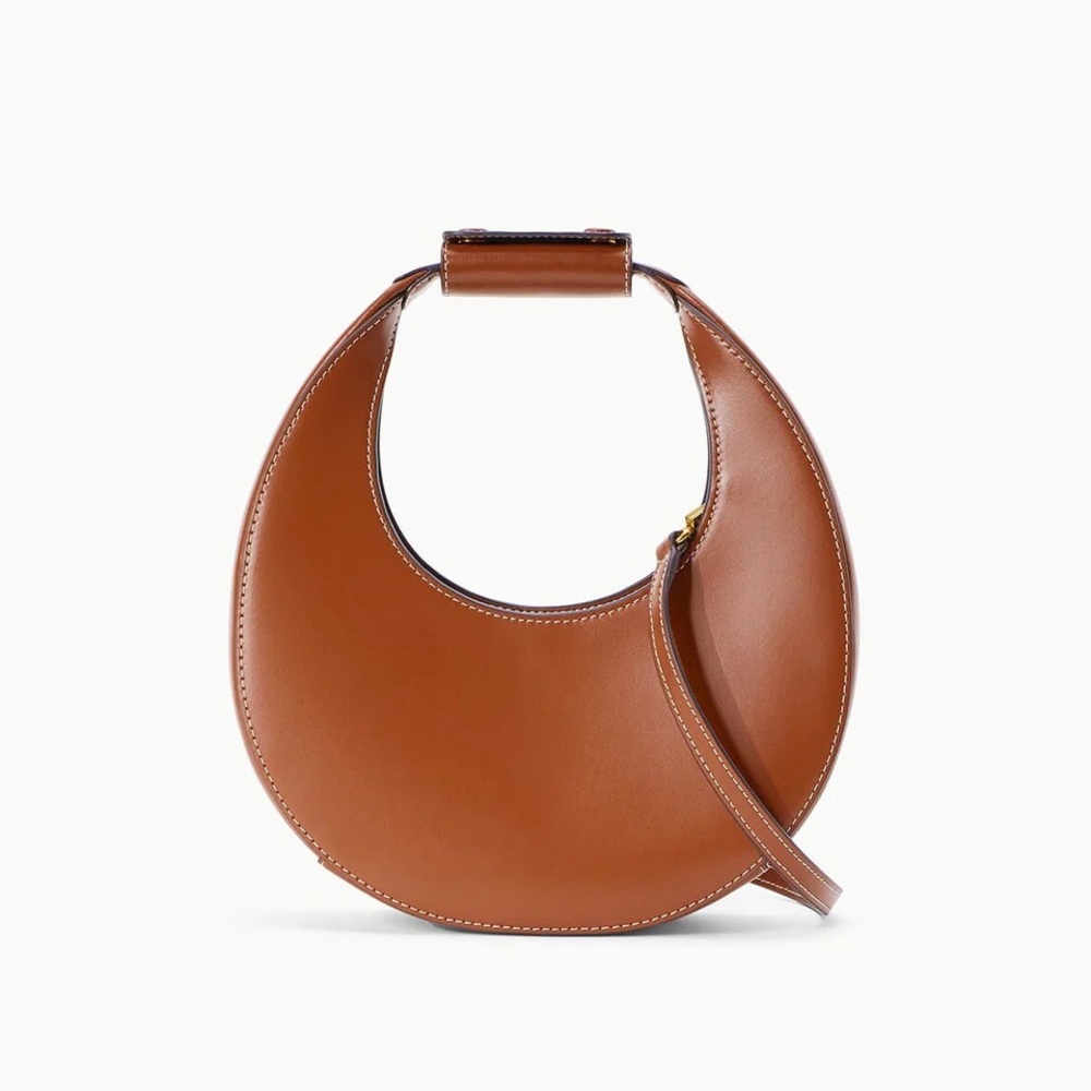 STAUD Tan Mini Moon Bag